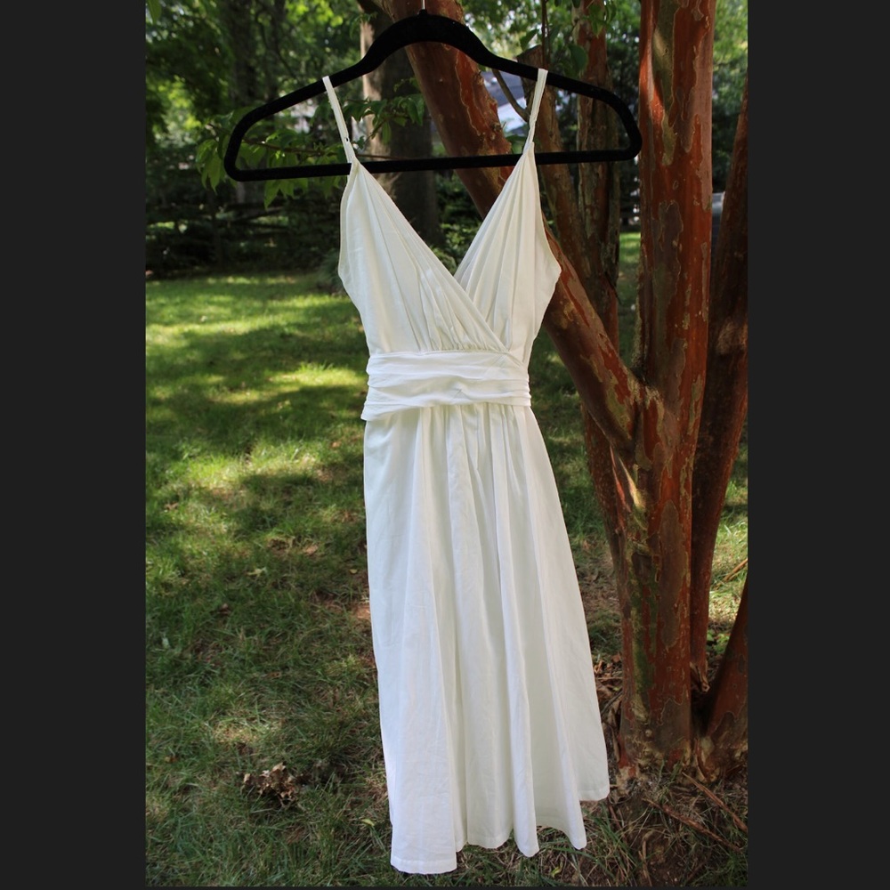 Gap Pleated White Dress